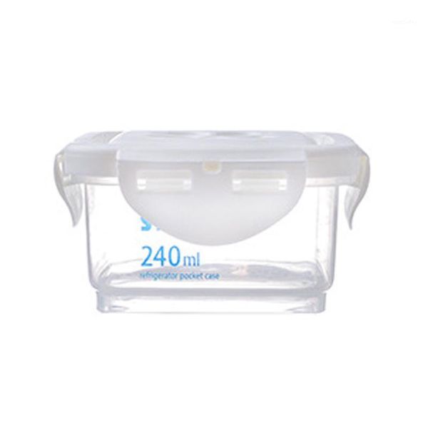 

storage bottles & jars lixf seal tank with scale marks square sealed household grain transparent healthy eco-friendly box kitchen 240ml1