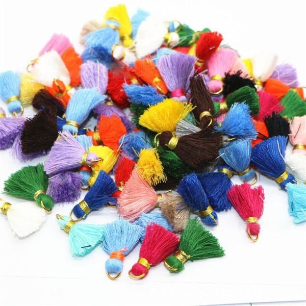 30pcs colore mini nappa frangia fai da te materiale cotone cordoncino nappa trim indumenti tende nappe decorative nastro di pizzo accessori h jllqPs