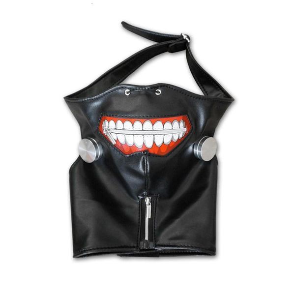 

factory8jbazipper 2020 masks tokyo ghoul kaneki ken adjustable faux leather mask halloween black and white