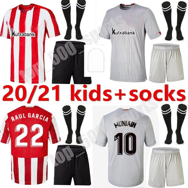 

2020 2021 child youth bilbao soccer jerseys williams muniain aduriz soccer 20 21 i.martinez football shirts kids kit camisa de futebol, Black