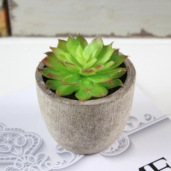 

decorative flowers & wreaths mini potted plant deskpot white ceramic basin simulation artificial succulents ornaments variety