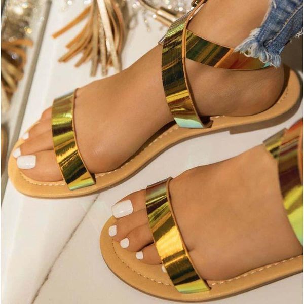

big size female shoes summer multicolor platform flat sandals women rainbow sandals women's fashion shoes woman, Black