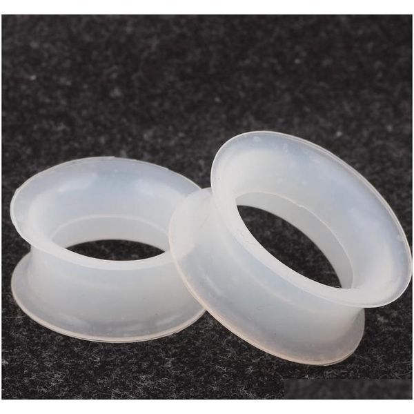 

piercing jewelry f29 mix 12 size 192pcs/lot body jewelry double flared ear expander sile flesh jllnnz yy_dhhome, Silver