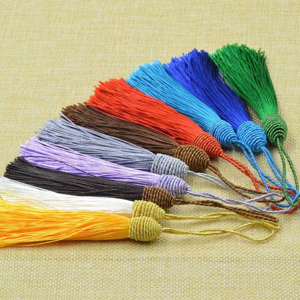 

10шт винтовая нить шляпа кисточка diy ювелирные изделия занавес одежды декоративные аксессуары ключевой сотовый телефон сумка бахрома ремесл
