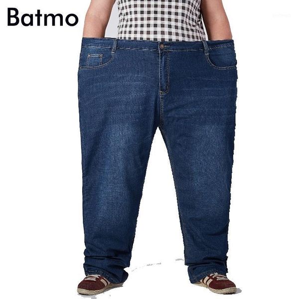 

batmo 2018 new arrival cotton casual classic straight jeans men,plus-size 30-52 nz86321, Blue