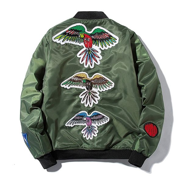 

2021 new men's embroidered winter women's emblem of the cartoon anime baseball young hip hop man's jacket 7sqc, Black;brown