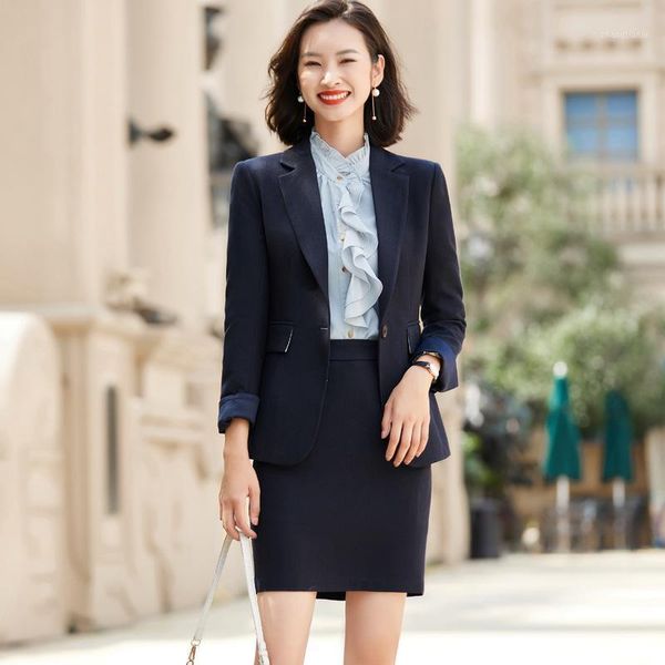 

temperament women's office suit skirt two-piece suit winter casual casual women's jacket elegant high waist skirt1, White