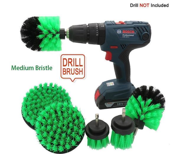 

6pcs/set electric drill power scrub clean brush electric drill brush kit for grout, tiles,bathroom, kitchen & q jllwbm