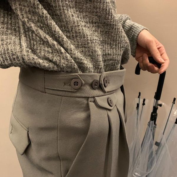 

japanese style pants winter polyester pants men fashion bussines mens trousers formal vestido de hombre pant for office ab50, White;black