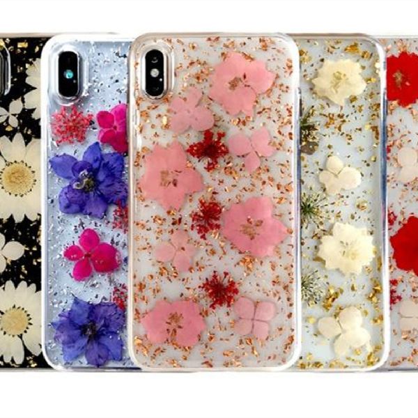 

hyun nice flower for iphone 11promax max epoxy phone shell dried flowers real flower epoxy mobile phone protective shell cell phone case