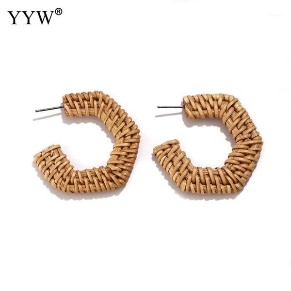 

dangle & chandelier rattan drop earrings bohemia straw braid woven wicker statement lightweight earring studs for women girls1, Silver