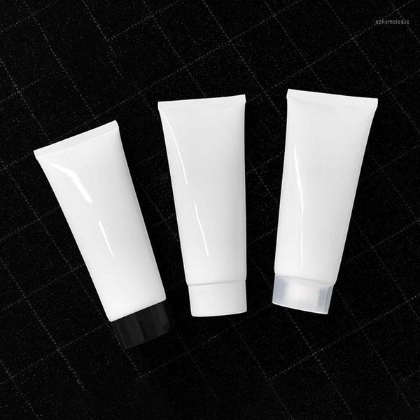 

150ml luxury cream hose travel makeup squeeze sub-bottling white soft tube empty refillable packaging containers 30pcs/lot1