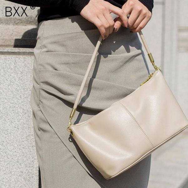 

[bxx] small brand designer pu leather bags for women 2020 winter simple shoulder bag lady luxury handbags and purses hp879