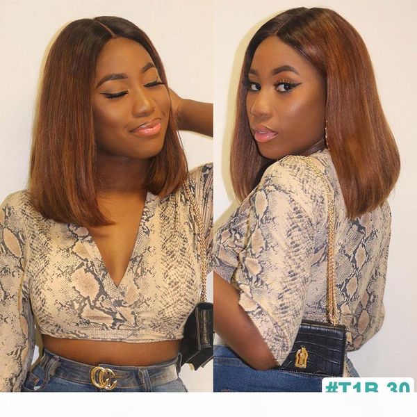 

ishow 13x1 t part lace human hair wigs brazilian straight short bob wigs 99j 613 blonde pink green straight ombre wigs, Black;brown