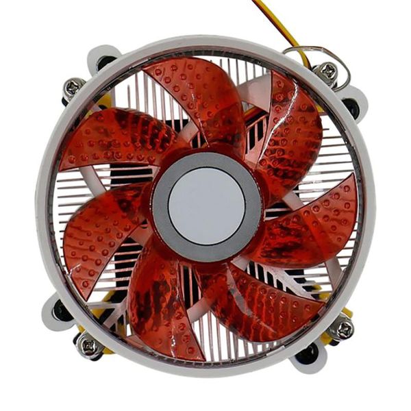

cpu cooler fan heat sink pure aluminum radiator built-in 12 high-brightness led lights for lga 775/1155 for amd