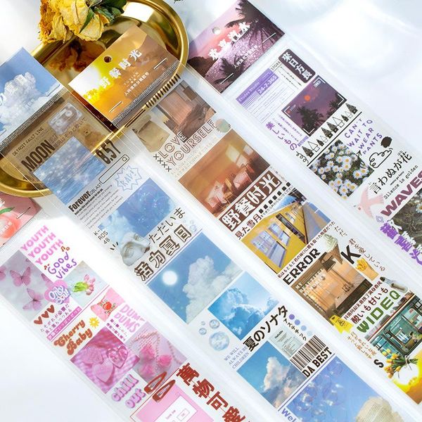 

2016 мм 1шт свежие летние серии pet wasi маскировка ленты творческий скрапбукинг стикер стационарные школьные принадлежности украшения h