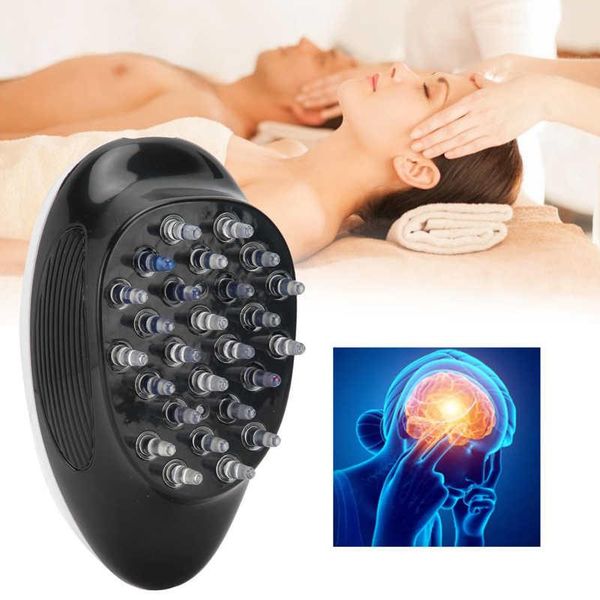 

hair comb electric scalp massager portable head kneading relaxation massage machine device shampoo brush, Silver