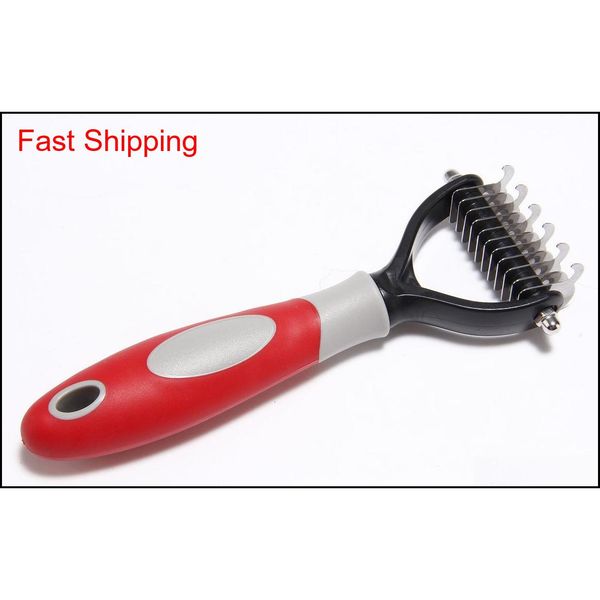 

pet grooming comb tool 2 sided undercoat rake for cats dogs safe demattin qylqro new_dhbest