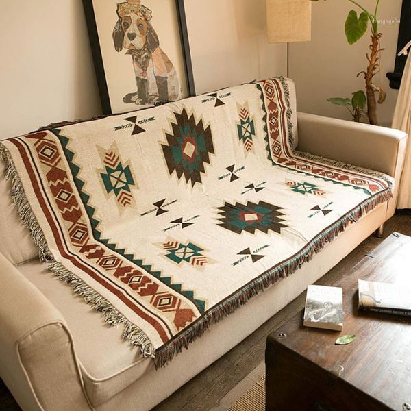 

lism new bohemian cotton linen blanket mandala geometry sofa blanket bed home decoration plaid hanging1