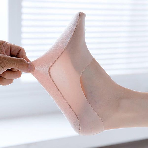 

2020 invisible socks women's summer lace flower low socks female no show non-slip boat, Black;white