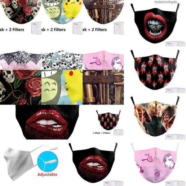 

masks anti big unicorn print face fabric mouth cover reusable protection dust ohd6