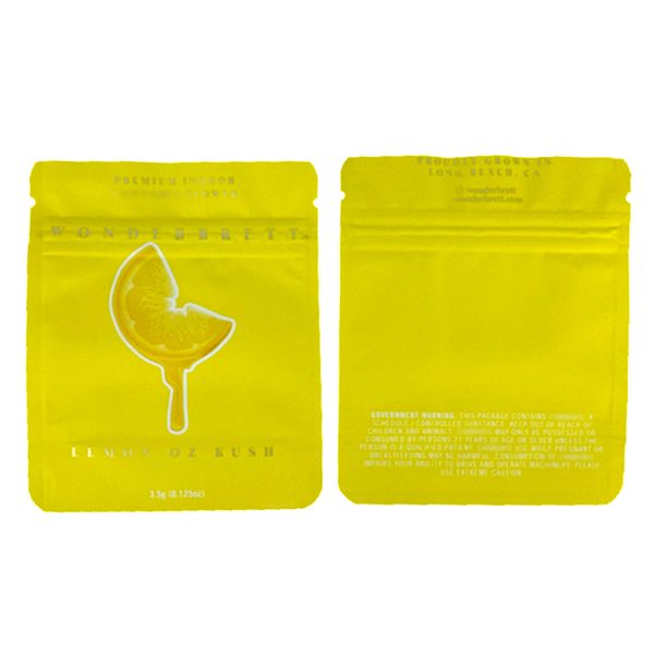 

custom mylar bags 9 types edibles plastic 3.5g lemon bag resealable smell proof bag with sticker label better than runtz cookies bags