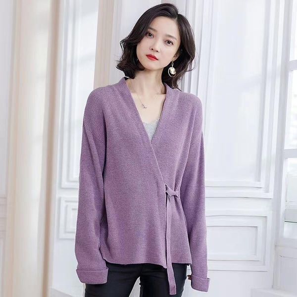 

women's knits & tees women knitted fall cardigans sweater long sleeve v-neck autumn female cardigan open stitch fashion knitwear outwea, White