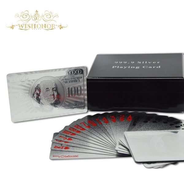 

рекламные подарки америка 100 доллар билл игральные карты посеребренная игральная карта с деревянным корпусом для оптовых jllvph bde_jewelry