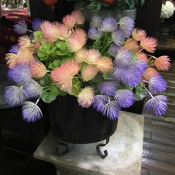 

decorative flowers & wreaths 10 heads fake plants dandelion thorn ball artificial flower diy home wedding pography shop window christmas dec