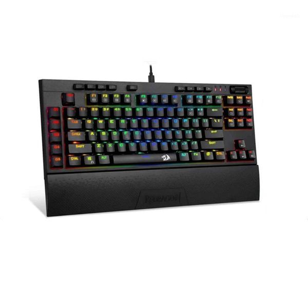

redragon k588 rgb led backlit mechanical gaming keyboard blue switch compact tkl design with removable wrist rest1
