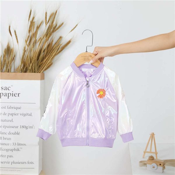 

fashion baby korean cute cardigan girls' short zipper long sve children's coat autumn 2020, Black