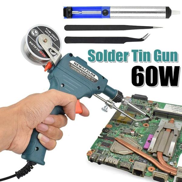 

220v 60w electric soldering iron kit internal heating g-un handheld automatically send tin welding station repair tool