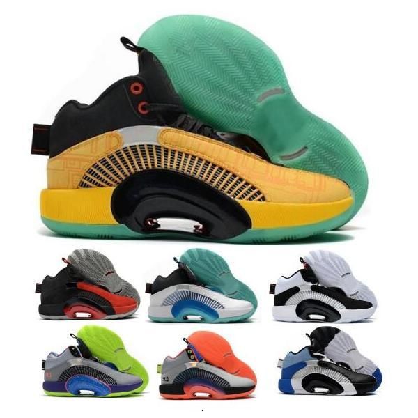 

new jumpman 35 35s dynasties men basketball shoes fragment dna bayou boys center of gravity warrior base grey morpho xxxv trainers sneakers, White;red