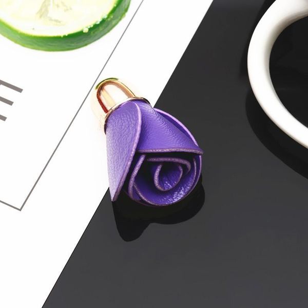 

5pcs faux leather flowers tassels fringe diy keychain earrings making curtain sewing accessories bag car pendant flowers tassel h bbykew