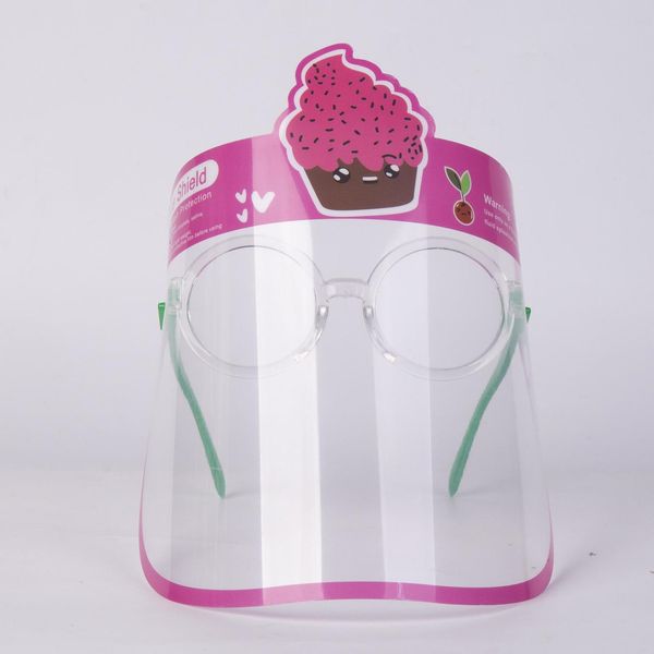 

clear kids children face shield anti-fog protection mask cartoon full facial cover with glass design masks ewc2842