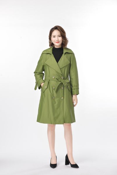 

2020 fashionable simple silk filled warm winter long ladies jacket, Black