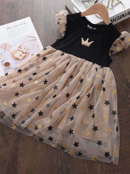 

toddler girls patched star tutu dress she, Red;yellow