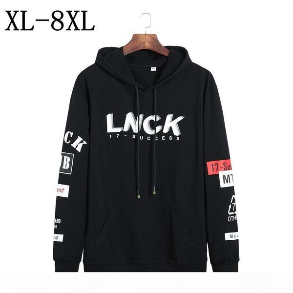 

bktrend 2018 new brand hoodie streetwear hip hop hooded hoody mens hoodies and sweatshirts plus size 6xl 7xl 8xl, Black