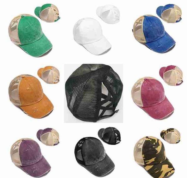 

ponytail baseball caps summer messy buns hats washed cotton hat visor sun cap outdoor snapbacks c bbyaok bde_home, Blue;gray