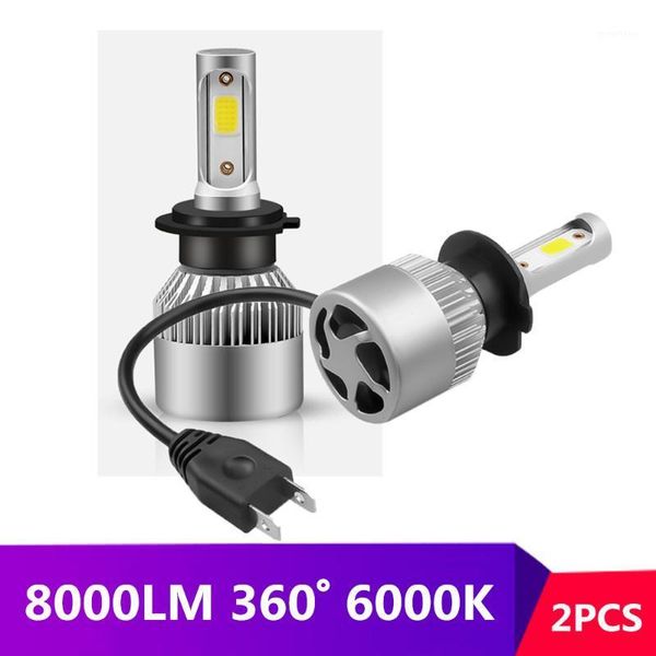 

2x 6000k h1 h4 h7 9005 9006 auto s2 car headlight bulbs 72w 8000lm car styling 6500k 4300k 8000k led automotivo1
