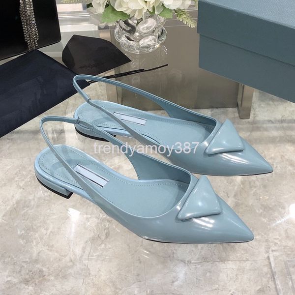 

dress shoes triangle letter cat heel sandals women's pointed back empty baotou high heels french fairy style low, Black