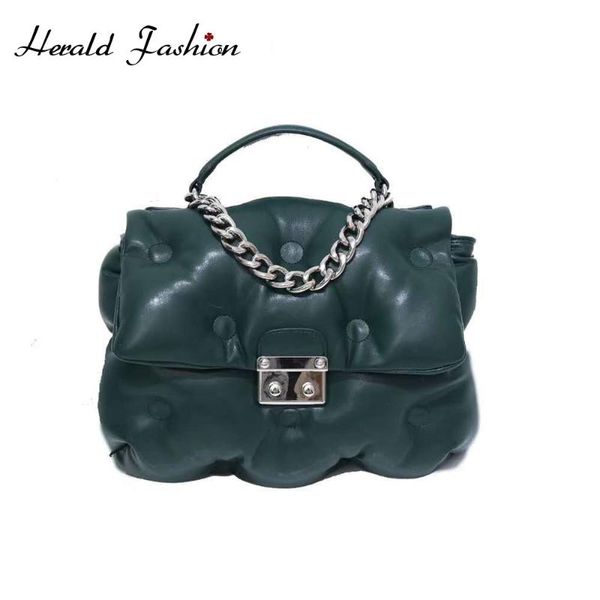 

2020 winter luxury handbag women space pad cotton feather down bag new female shoulder crossbody bag handle bags designer