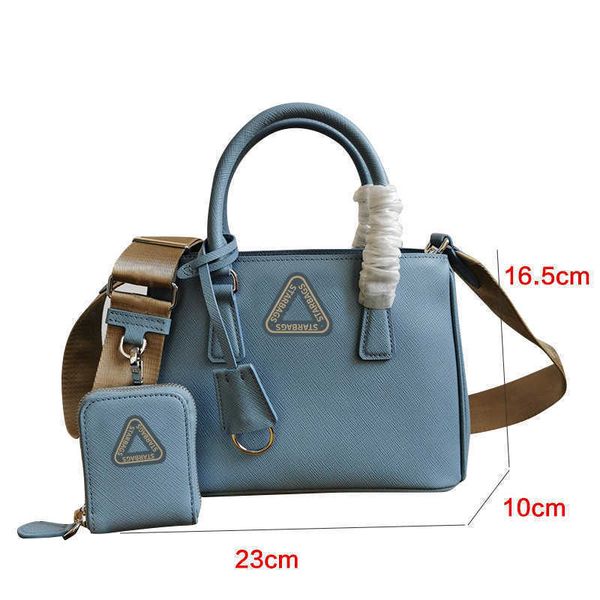 

italian star bags 2021 new cross grain leather large capacity handbag, triangle multi-function handbag female, with box
