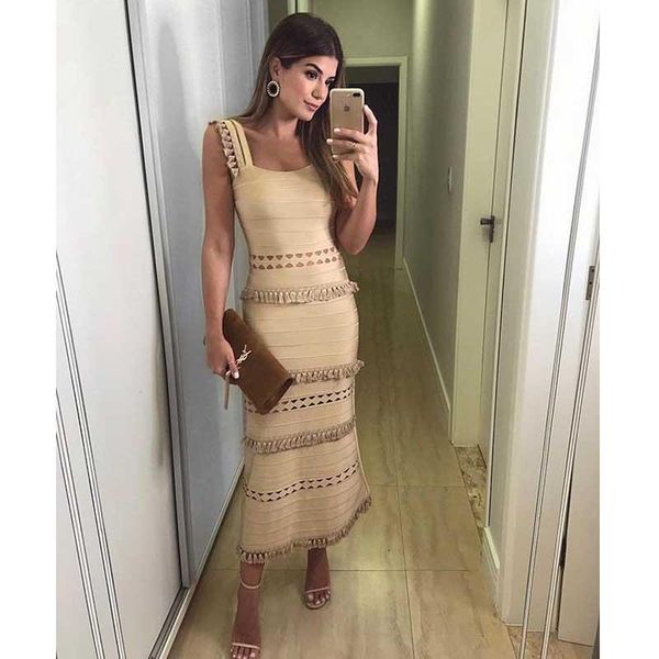 

casual dresses wholesale woman's dress fashion luxurious tassel elegant temperament celebrity boutique cocktail party bandage, Black;gray