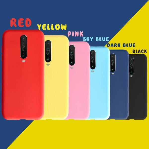 

phone cases for xiaomi redmi k30 5g global version / xiaomi poco x2 case solid color soft sile back cover f qyldfl