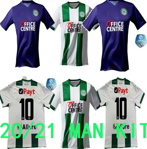 

fc groningen soccer jerseys home away robben 2020 2021 groningen zeefuik daishawn redan football shirts maillot de foot, Black;yellow