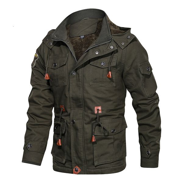 

autumn and winter men's cotton washable detachable hooded plush thickened medium length jacket for men, Black;brown
