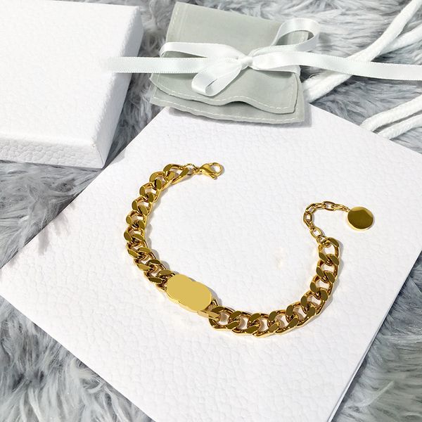 

316l titanium steel gold plated cdletter bracelet for women's bracelet jewelry, Black