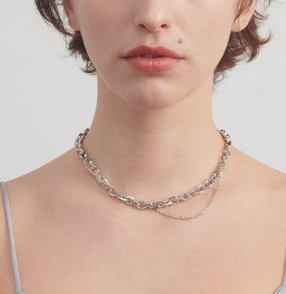 

justine clenquet New punk fashion personality two color women's Necklace, Silver