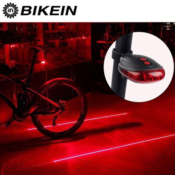 

bike lights bikein road bicycle led light 2 lasers safety night riding mtb rear lamp warning backlight 7 mode taillight